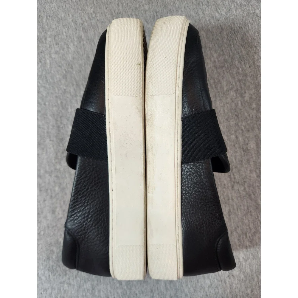 UGG Jass Slip On Sneakers Womens 8 Black Pebbled Leather Platform 1112415